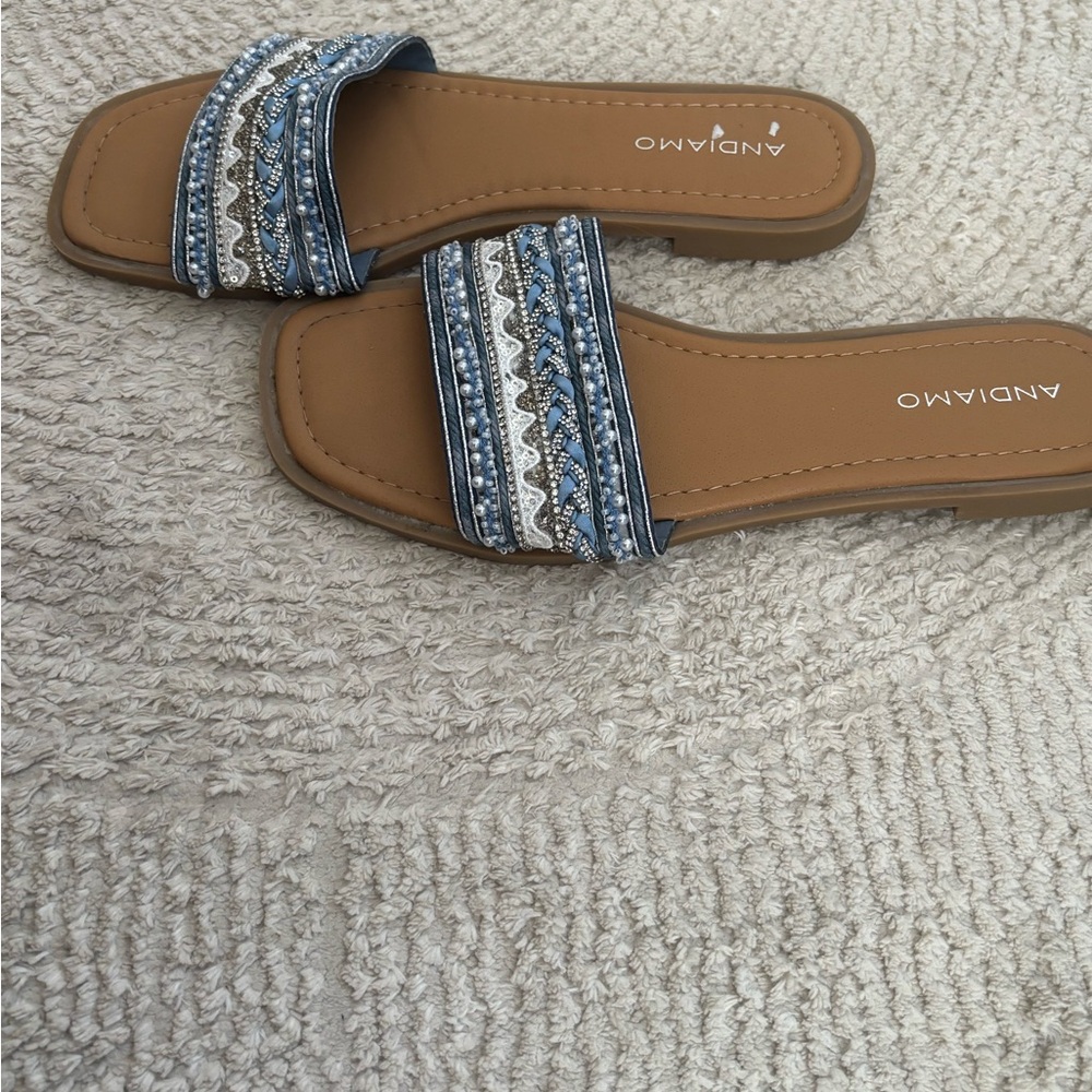 Women's Embellished Slide Sandals